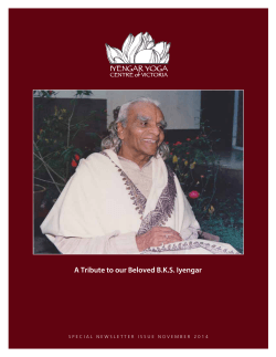 A Tribute to our Beloved B.K.S. Iyengar