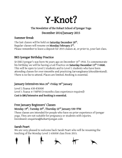  Y-Knot? - Hobart School of Iyengar Yoga