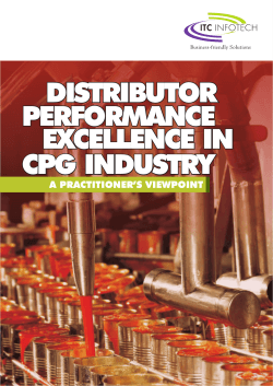 DISTRIBUTOR PERFORMANCE EXCELLENCE IN CPG INDUSTRY