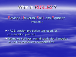 RUSLE2 Training - University of Maryland Extension