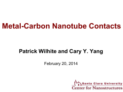 Metal-Carbon Nanotube Contacts - NCCAVS