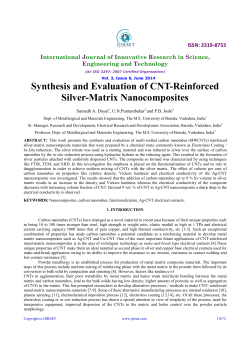 Synthesis and Evaluation of CNT-Reinforced Silver-Matrix