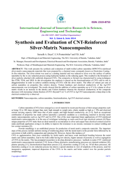 Synthesis and Evaluation of CNT-Reinforced Silver-Matrix
