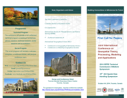 Joint International Conference on Geospatial Theory