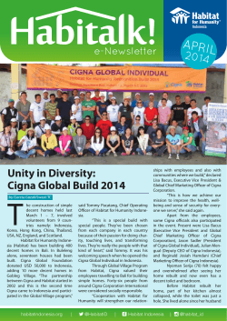 Habitalk April 2014 - Habitat for Humanity Indonesia