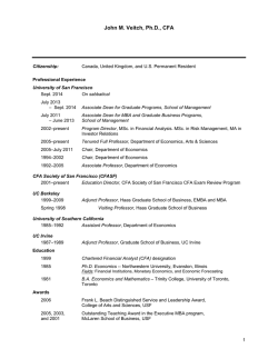 John M. Veitch, Ph.D., CFA - Portland State University