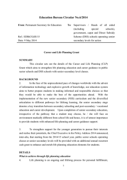 Education Bureau Circular No.6/2014