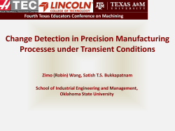 Change Detection in Precision Manufacturing Processes under