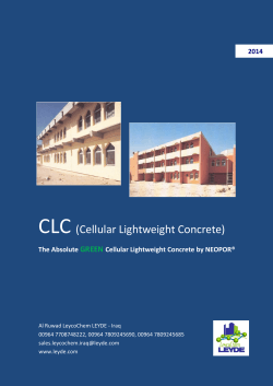 CLC (Cellular Lightweight Concrete)