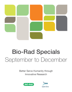 Bio-Rad Specials September to December