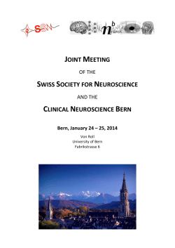 program booklet - Swiss Society for Neuroscience