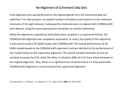 Re-Alignment of Sutherland data sets