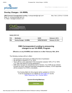 CMG Correspondent Lending is announcing