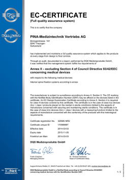 Download - PINA&reg; Medizintechnik Vertriebs AG
