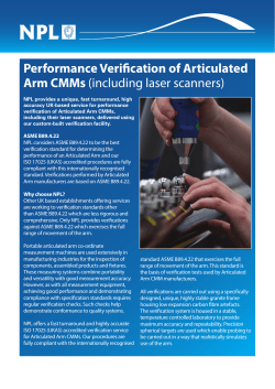Performance Verification of Articulated Arm CMMs