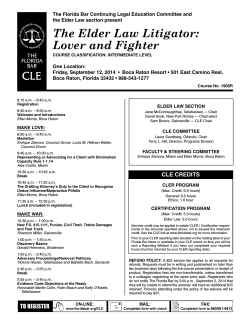 Litigation CLE Brochure - Elder Law Section of the Florida Bar