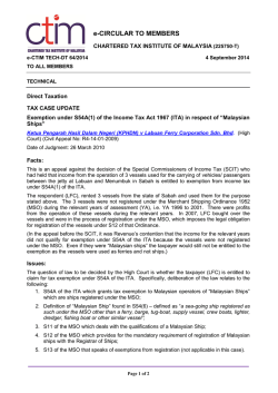 e-CIRCULAR TO MEMBERS - Chartered Tax Institute of Malaysia