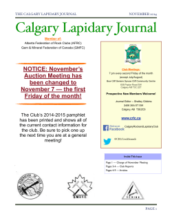 Calgary Lapidary Journal - November 2014