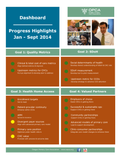 progress report - Oregon Primary Care Association