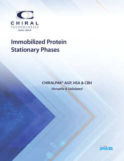 Immobilized Protein Stationary Phases