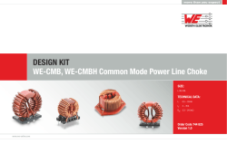 DESIGN KIT WE-CMB, WE-CMBH Common Mode Power Line Choke