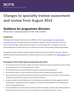 guidance for programme directors
