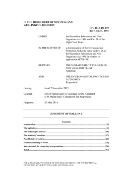 High Court judgment quashing determination ()