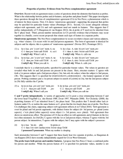 Evidence from Nez Perce complementizer agreement - NELS 45