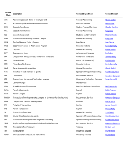 Whom to contact about journals