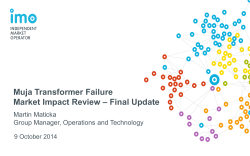 Muja Transformer Failure Market Impact Review 9 Oct 2014