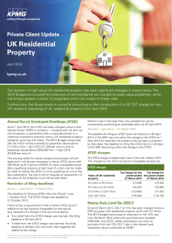 Private Client Update - UK Residential Property