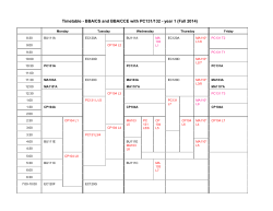 Timetable - BBA/CS and BBA/CCE with PC131/132