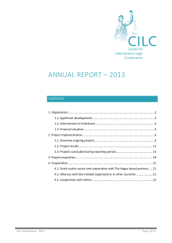 ANNUAL REPORT – 2013