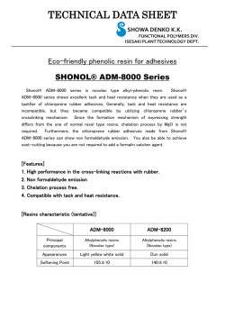Shonol Technical Data Sheet