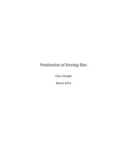 Interpolation of forcing data