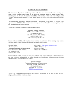 notice of public meeting - Tennessee Department of Transportation