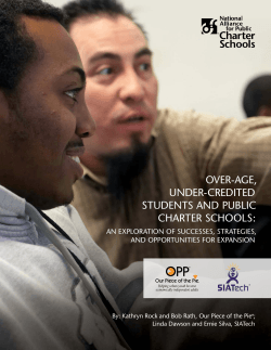 over-age, under-credited students and public charter schools