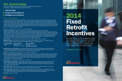 2014 Fixed Retrofit Incentives