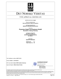 DET NORSKE VERITAS - kabel