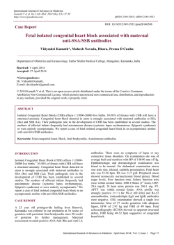 Fetal isolated congenital heart block associated