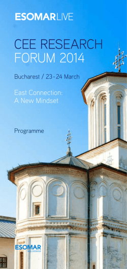 CEE REsEaRCh FoRum 2014
