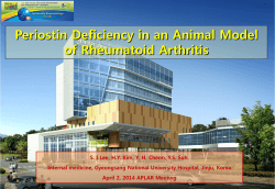 Periostin deficiency and rheumatoid arthritis in animal model