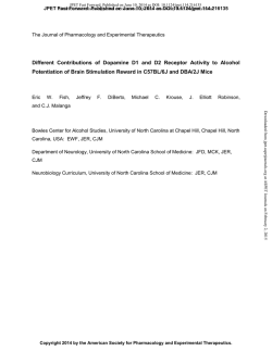 Different Contributions of Dopamine D1 and D2 Receptor Activity to