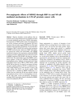 Pro-angiogenic effects of MDM2 through HIF-1a and NF