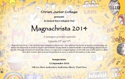 Magnachrista 2014 - CHRIST JUNIOR COLLEGE, Bengaluru
