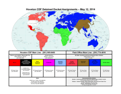 Houston CDF Detained Docket Assignments &ndash; May 12, 2014