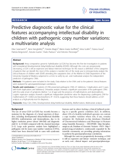 Predictive diagnostic value for the clinical features accompanying