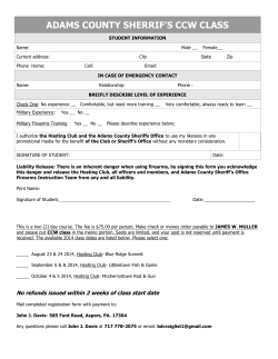 CCW Registration Form