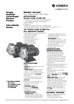 CEA-CEA(N) Series Single- Impeller Centrifugal Electric Pumps