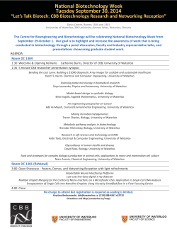 Sep 30 agenda.indd - University of Waterloo